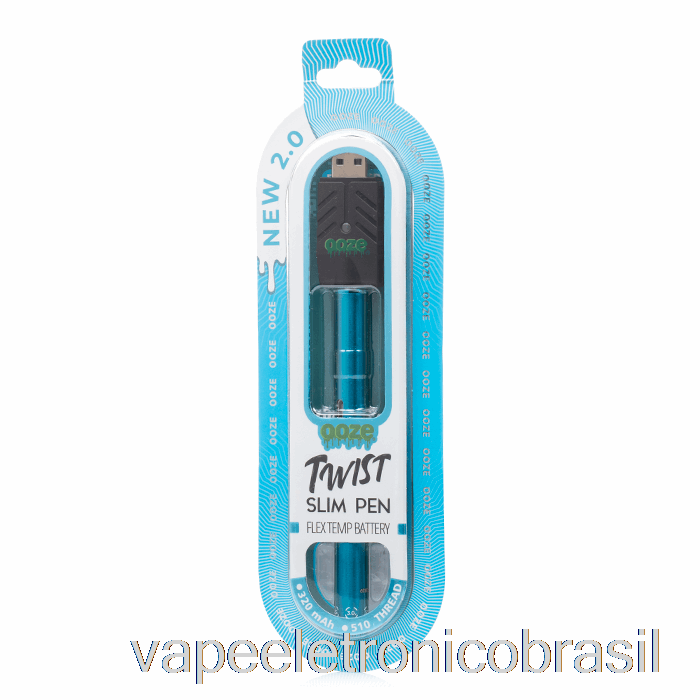 Vape Recarregável Ooze Slim Twist Pen 2.0 Flex Temp Bateria Safira Azul